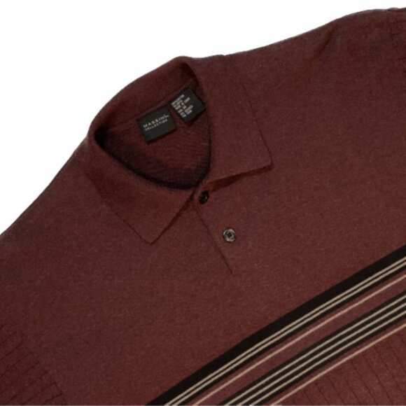 Massini Men's Burgundy Long Sleeve Pullover Sweater Size M ~ Perfect - Picture 2 of 7